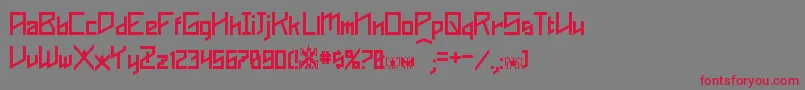 フォントPhoenixians – 赤い文字の灰色の背景