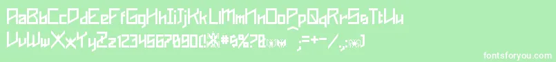 Phoenixians Font – White Fonts on Green Background