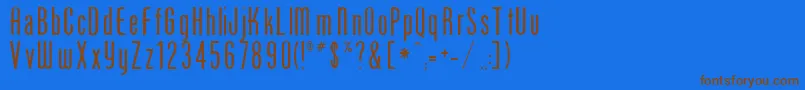 PhoenixOne Font – Brown Fonts on Blue Background