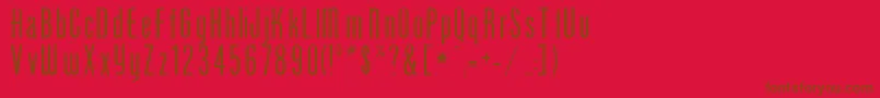 PhoenixOne Font – Brown Fonts on Red Background