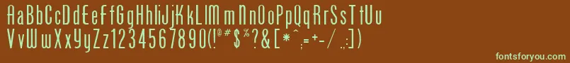 PhoenixOne Font – Green Fonts on Brown Background