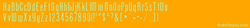 PhoenixOne Font – Green Fonts on Orange Background