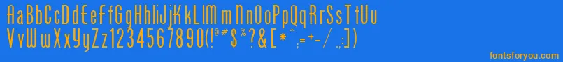 PhoenixOne Font – Orange Fonts on Blue Background