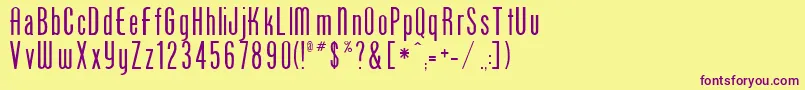 PhoenixOne Font – Purple Fonts on Yellow Background