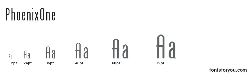 Размеры шрифта PhoenixOne (136803)