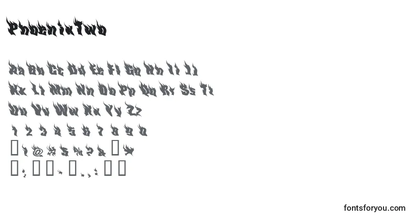 PhoenixTwoフォント–アルファベット、数字、特殊文字