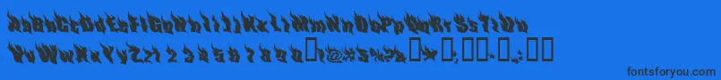 PhoenixTwo Font – Black Fonts on Blue Background