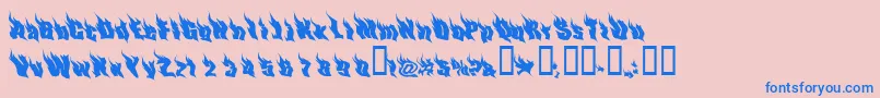 PhoenixTwo Font – Blue Fonts on Pink Background