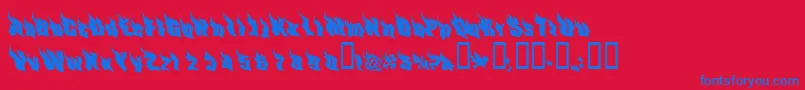 PhoenixTwo Font – Blue Fonts on Red Background