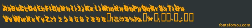 PhoenixTwo Font – Orange Fonts on Black Background