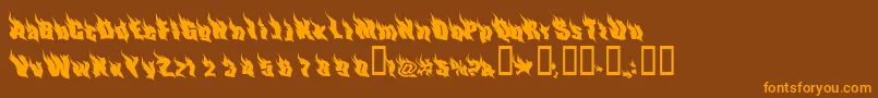 PhoenixTwo Font – Orange Fonts on Brown Background