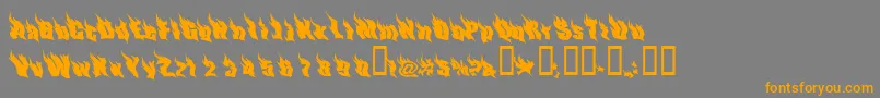 PhoenixTwo-Schriftart – Orangefarbene Schriften auf grauem Hintergrund