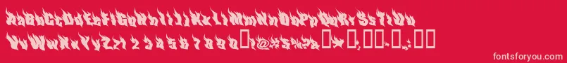 Czcionka PhoenixTwo – różowe czcionki na czerwonym tle