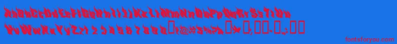 PhoenixTwo Font – Red Fonts on Blue Background