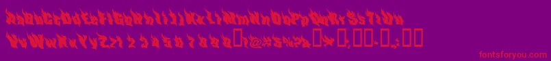 PhoenixTwo Font – Red Fonts on Purple Background