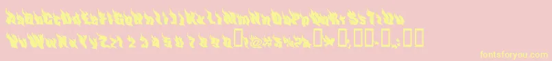 PhoenixTwo Font – Yellow Fonts on Pink Background