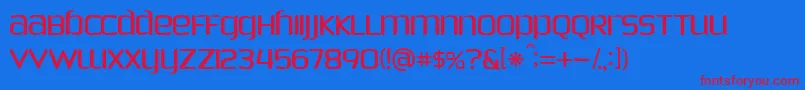 PHOES    Font – Red Fonts on Blue Background