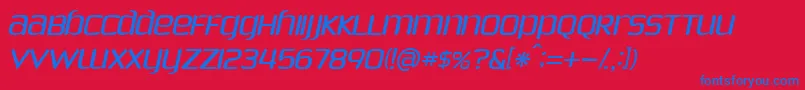 PHOESI   Font – Blue Fonts on Red Background