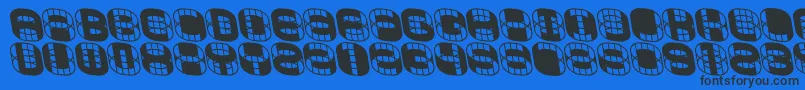 フォントPHONIE   – 黒い文字の青い背景