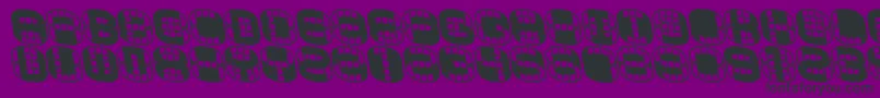 PHONIE  -fontti – mustat fontit violetilla taustalla
