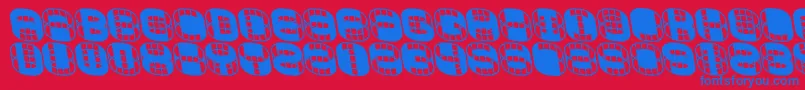 PHONIE   Font – Blue Fonts on Red Background