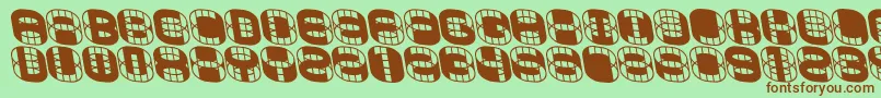 fuente PHONIE   – Fuentes Marrones Sobre Fondo Verde