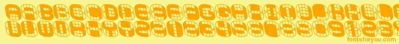 PHONIE   Font – Orange Fonts on Yellow Background