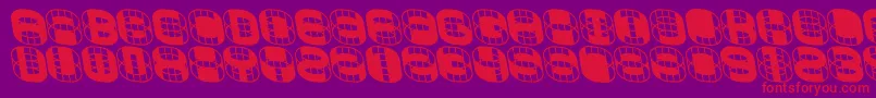Weitere Informationen zur PHONIE  -Schriftart PHONIE  -Schriftart – Rote Schriften auf violettem Hintergrund