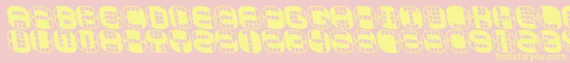 Saiba mais sobre a fonte PHONIE   Fonte PHONIE   – fontes amarelas em um fundo rosa