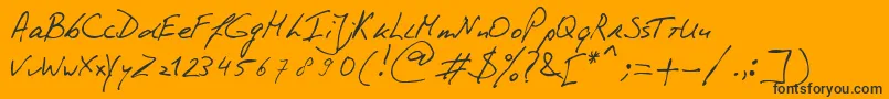 fuente PhontPhreaks Handwriting – Fuentes Negras Sobre Fondo Naranja