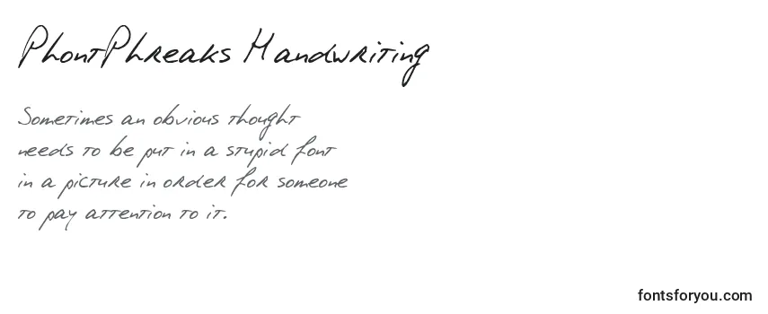 Schriftart PhontPhreaks Handwriting