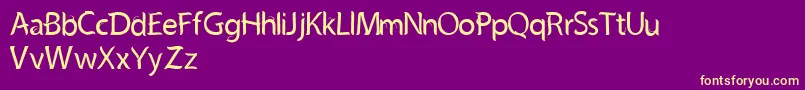 Phoresta Font – Yellow Fonts on Purple Background