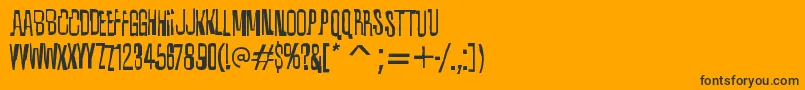 QuixoticRegular-Schriftart – Schwarze Schriften auf orangefarbenem Hintergrund