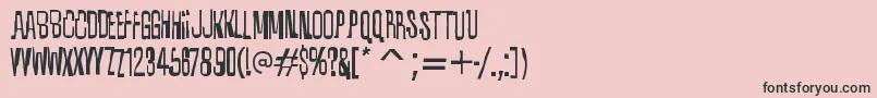 フォントQuixoticRegular – ピンクの背景に黒い文字