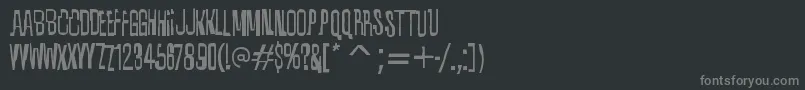 フォントQuixoticRegular – 黒い背景に灰色の文字