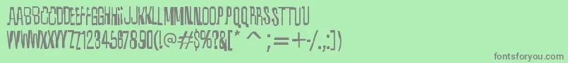 フォントQuixoticRegular – 緑の背景に灰色の文字