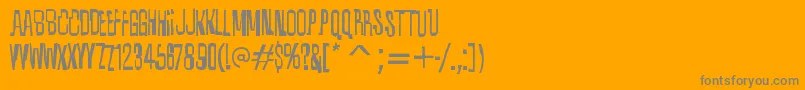 フォントQuixoticRegular – オレンジの背景に灰色の文字