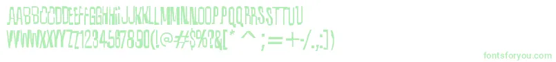 QuixoticRegular-fontti – vihreät fontit valkoisella taustalla