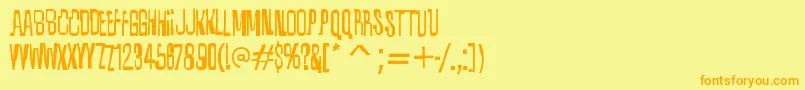 Шрифт QuixoticRegular – оранжевые шрифты на жёлтом фоне