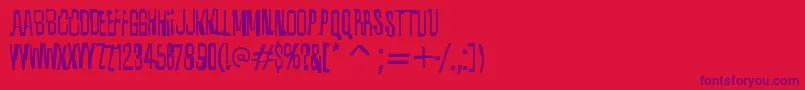 QuixoticRegular-Schriftart – Violette Schriften auf rotem Hintergrund