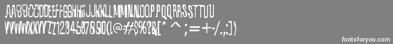 フォントQuixoticRegular – 灰色の背景に白い文字