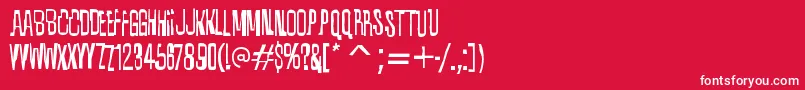 QuixoticRegular Font – White Fonts on Red Background