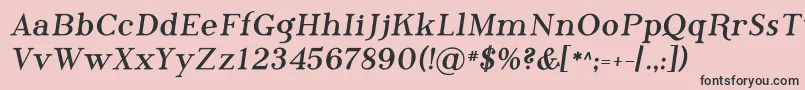 フォントPhosb    – ピンクの背景に黒い文字