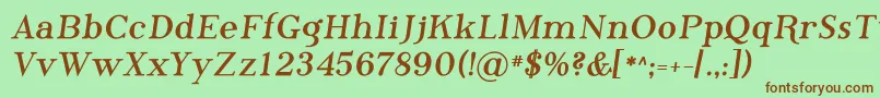 Phosb    Font – Brown Fonts on Green Background