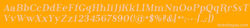 Weitere Informationen zur Phosb -Schriftart Phosb -Schriftart – Rosa Schriften auf orangefarbenem Hintergrund