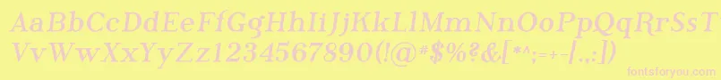 Phosb    Font – Pink Fonts on Yellow Background