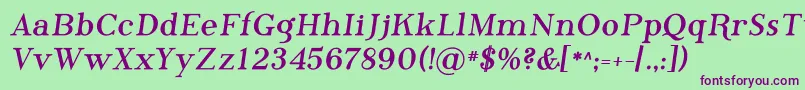 Phosb    Font – Purple Fonts on Green Background