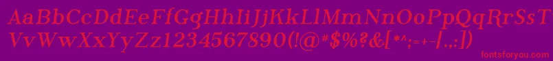 フォントPhosb    – 紫の背景に赤い文字