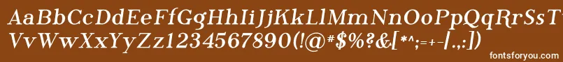 Шрифт Phosb    – белые шрифты на коричневом фоне