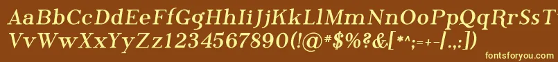 Шрифт Phosb    – жёлтые шрифты на коричневом фоне